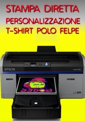 STAMPA DIRETTA SU T-SHIRT - FELPE - PANTALONI - SCRITTE A META' PREZZO